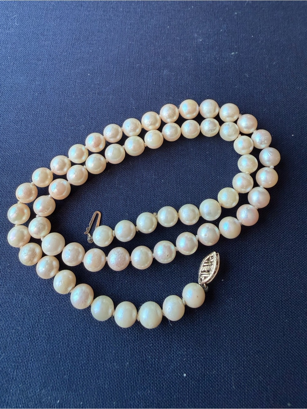 Classic Ivory Pearl Strand Necklace - 14 1/2” Fresh water Pearl Jewelry